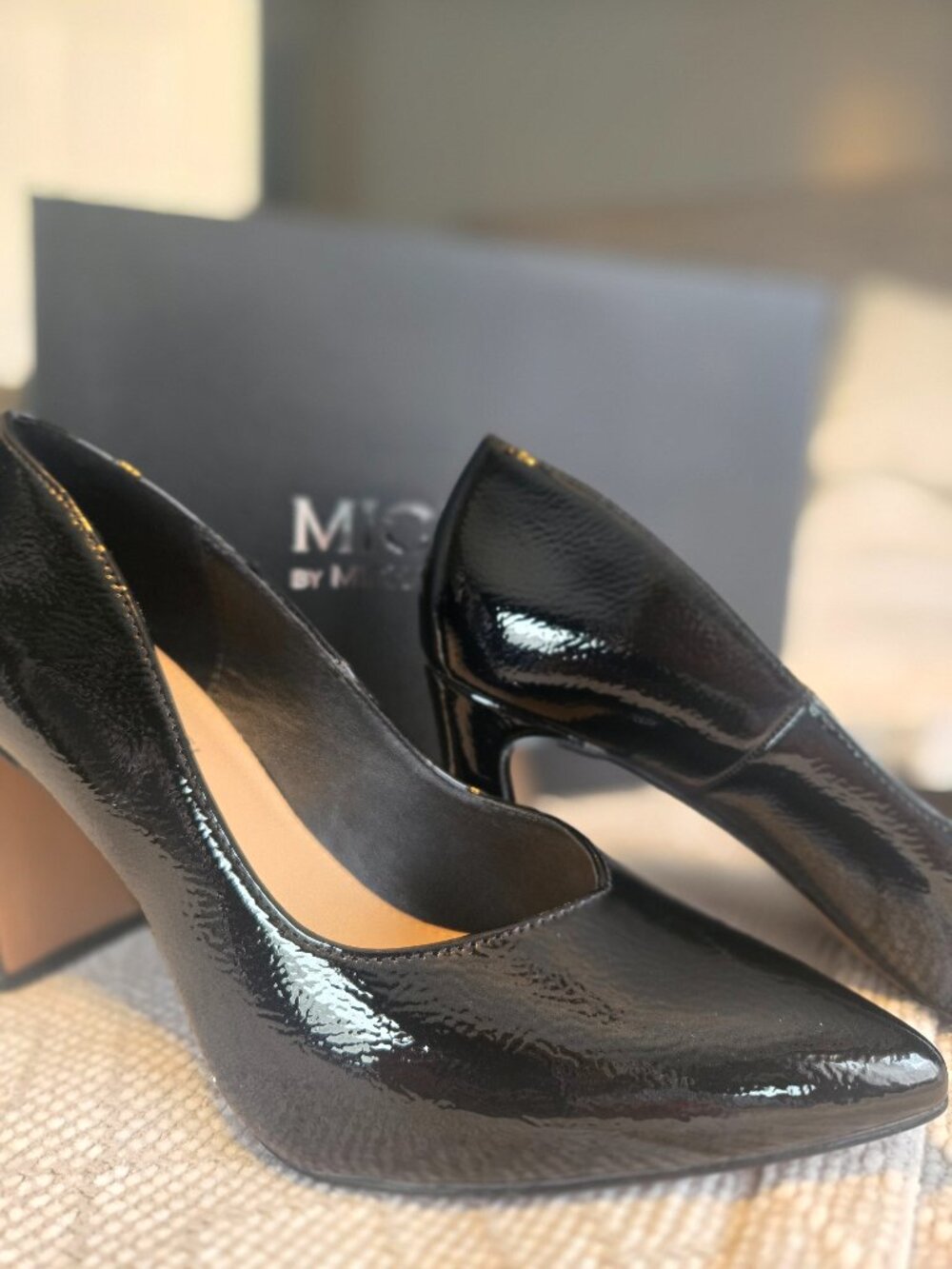 Michael by Michael Shannon patent heel